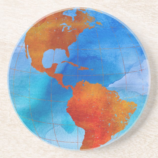 Watercolor World Coaster (Front)