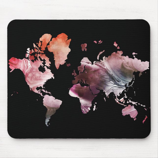 Watercolor World Mouse Mat (Front)
