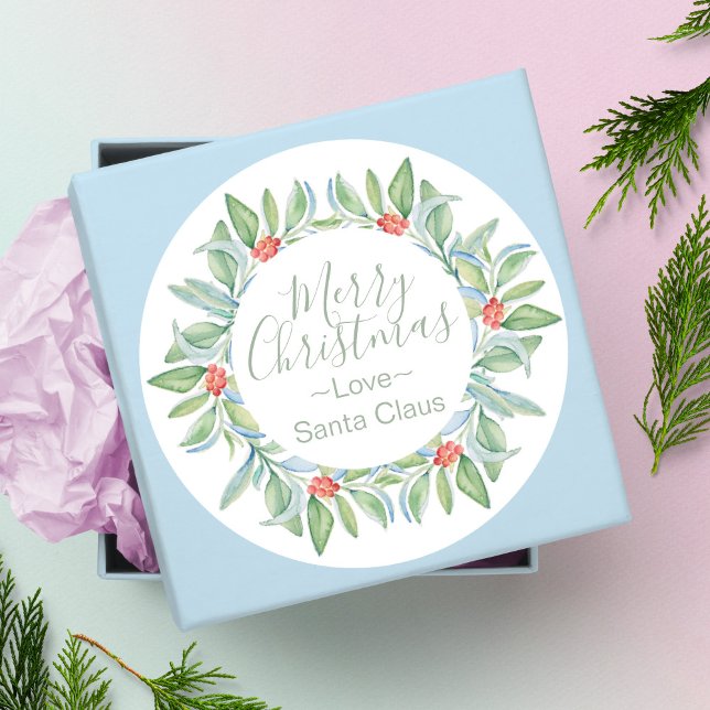 Watercolor Wreath Christmas Sticker (Creator Uploaded)