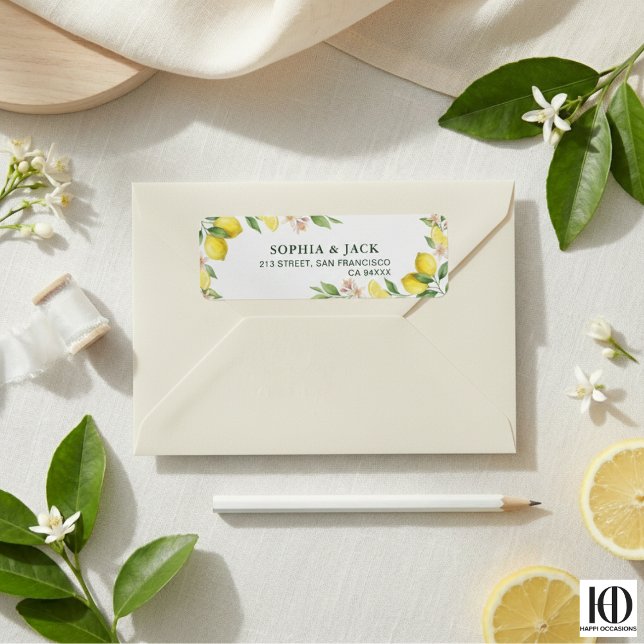 Watercolor Wreath Mediterranean Citrus Wedding (Creator Uploaded)