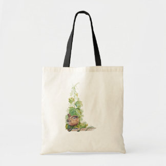 Watercolor Wren Bird Vineyard Grapes Leaves Winery Tote Bag