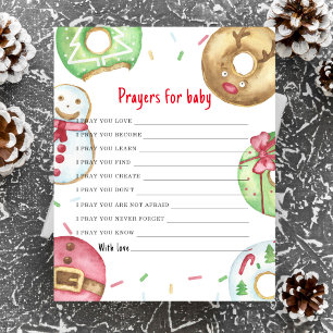 Watercolor xmas doughnuts Prayers for baby
