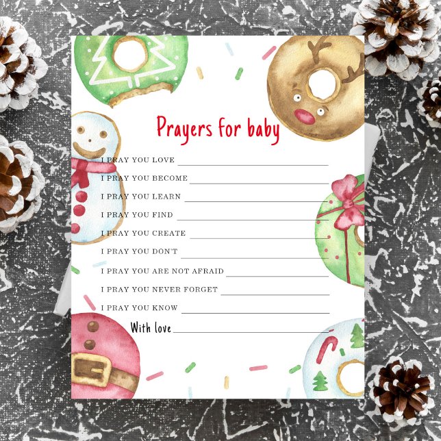 Watercolor xmas doughnuts Prayers for baby (Creator Uploaded)
