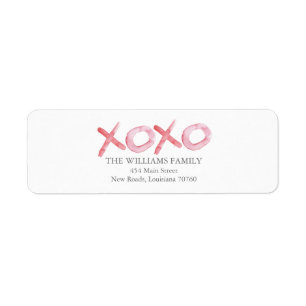 Watercolor XOXO Valentine's Day