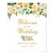 Watercolor Yellow Gold Floral Wedding Welcome