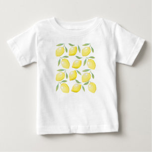 Watercolor Yellow Lemons Baby T-Shirt