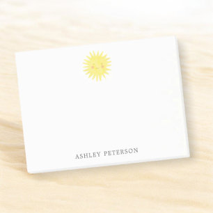 Watercolor Yellow Sunshine Personalised Post-it Notes