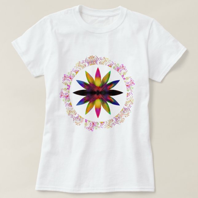 Watercolor Yoga Lotus Meditation Holistic T-Shirt (Design Front)