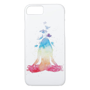 Watercolor Yoga Lotus Pose Phone Case