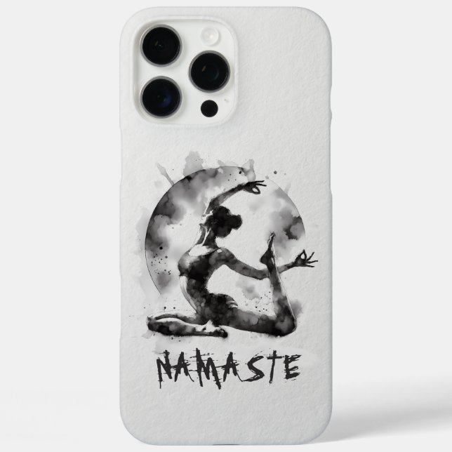 Watercolor Yoga Reiki One-Legged King Pigeon Pose Case-Mate iPhone Case (Back)