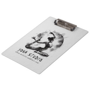 Watercolor Yoga Reiki One-Legged King Pigeon Pose Clipboard
