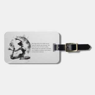 Watercolor Yoga Reiki One-Legged King Pigeon Pose Luggage Tag