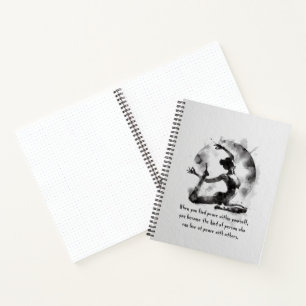 Watercolor Yoga Reiki One-Legged King Pigeon Pose Notebook