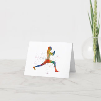 watercolor yoga thank you card
