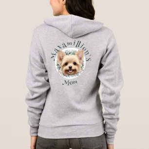 Watercolor Yorkie and Floral Wreath Hoodie