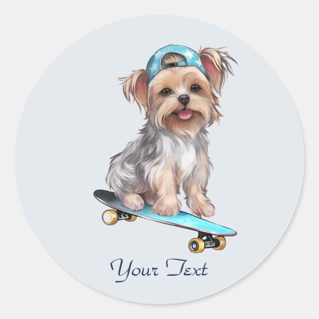 Watercolor Yorkshire Terrier Sticker (Front)