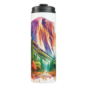 Watercolor Yosemite National Park California Thermal Tumbler