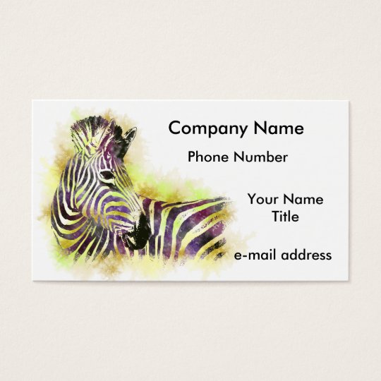 Watercolor Zeba Business Card