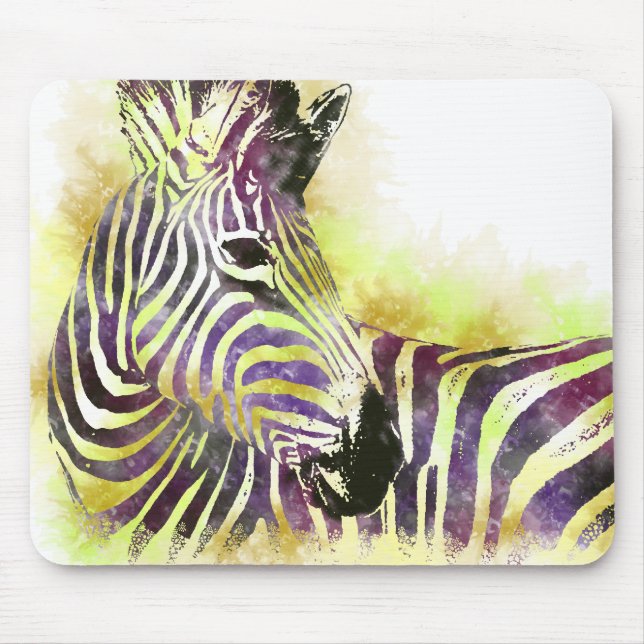 Watercolor Zeba Mouse Mat (Front)