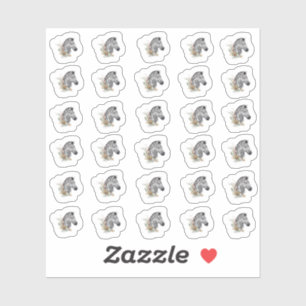 Watercolor Zebra Mini Stickers
