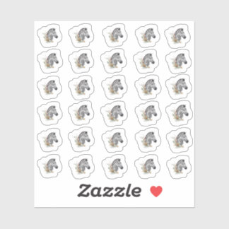 Watercolor Zebra Mini Stickers