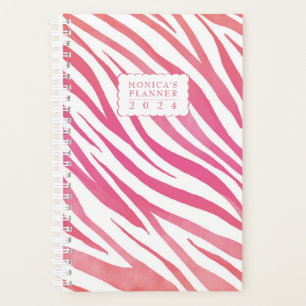 Watercolor Zebra Personalised Weekly Planner