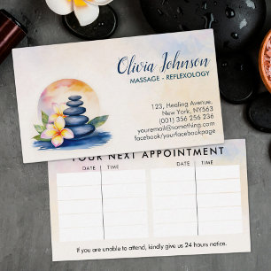 Watercolor Zen - Serenity Spa Business Card