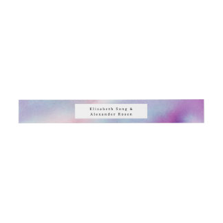 Watercolored Frame - Lavender Invitation Invitation Belly Band
