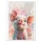 Watercolored Pinky Pig Decoupage 