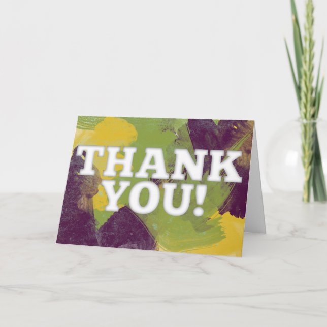 Watercolored Thank You Card (Front)