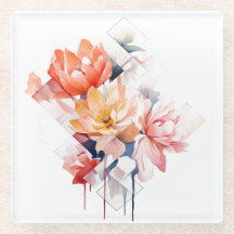 Watercolorful Flowers: "My Kitchen" Coaster