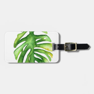 WatercolorGreenPalm2 Luggage Tag