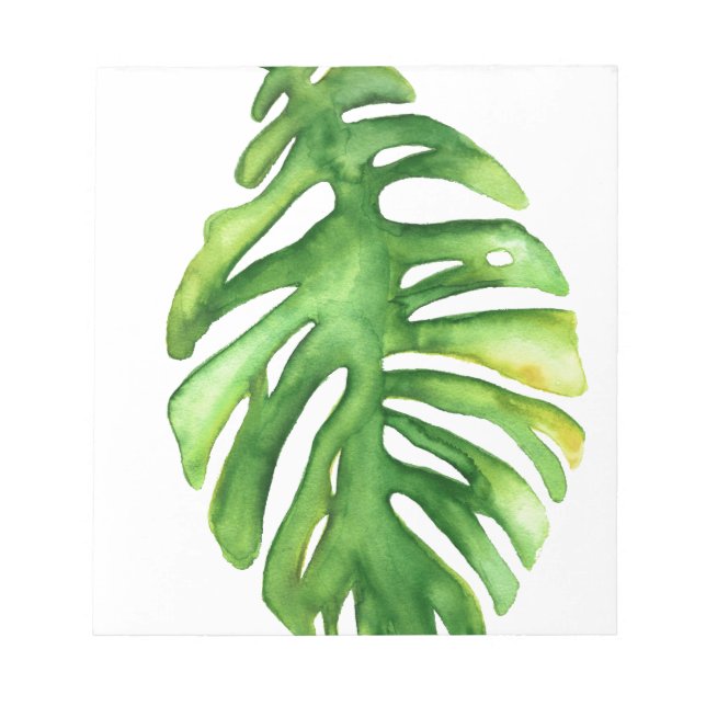 WatercolorGreenPalm2 Notepad (Front)