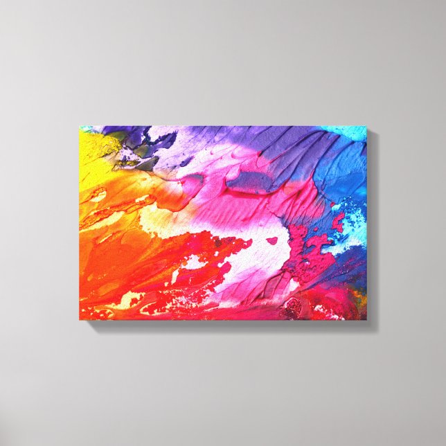 Watercolors, bright colours, abstract artwork, canvas print (Front)
