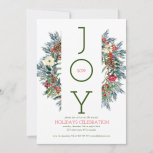 Watercolors Christmas wreath Holiday Card