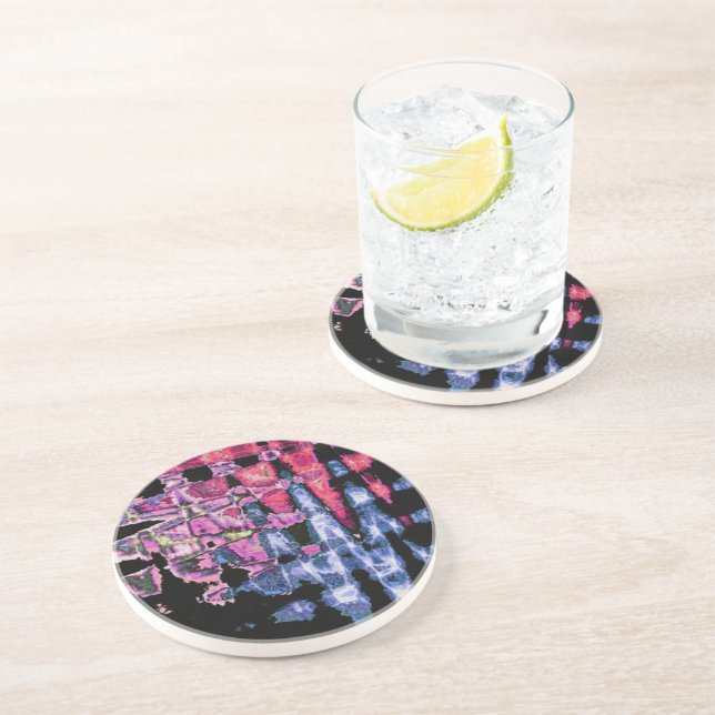 Watercolors design coaster (Side)