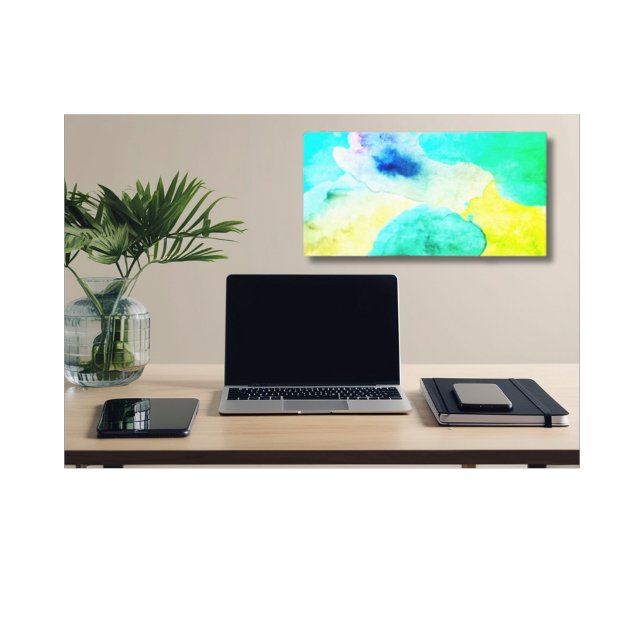 Watercolors Green Modern Canvas Print Wall Art (Creator Uploaded)