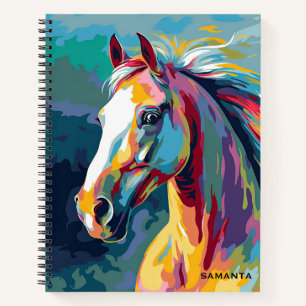 Watercolors Horse Head Illustration Notebook