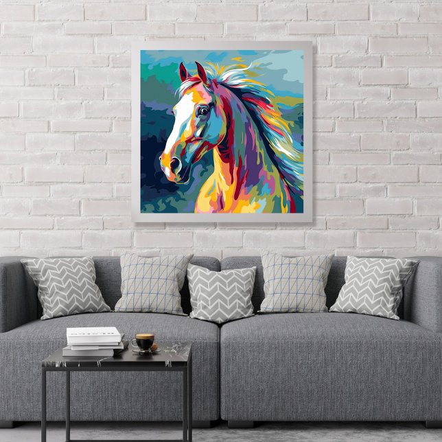 Watercolors Horse Head Illustration Poster (Creator Uploaded)
