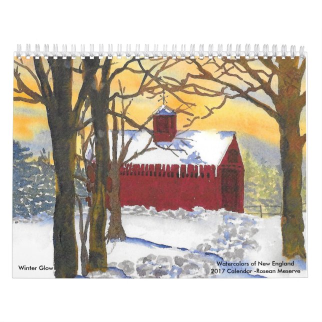 Watercolors of New England 2017 Calendar-Meserve Calendar (Cover)