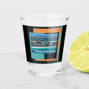 Watercolors of Oranjestad, Aruba Shot Glass