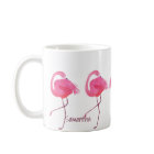 Watercolors Pink Flamingos Illustration