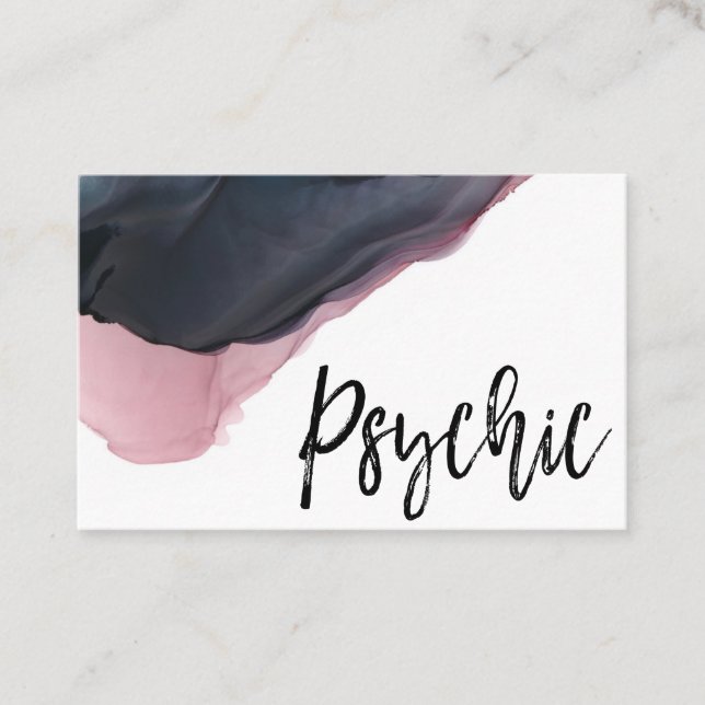 *~*  Watercolors Psychic Medium Intuitive Reader Business Card (Front)