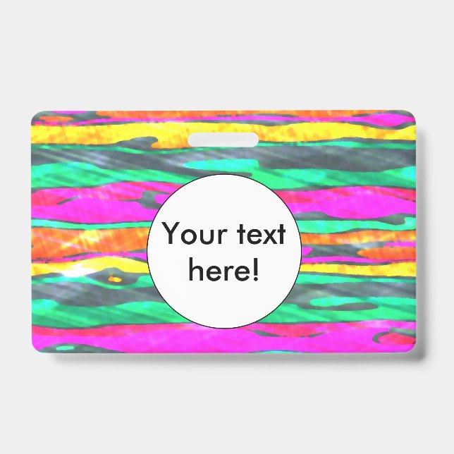 Watercolors stripes ID badge (Front)