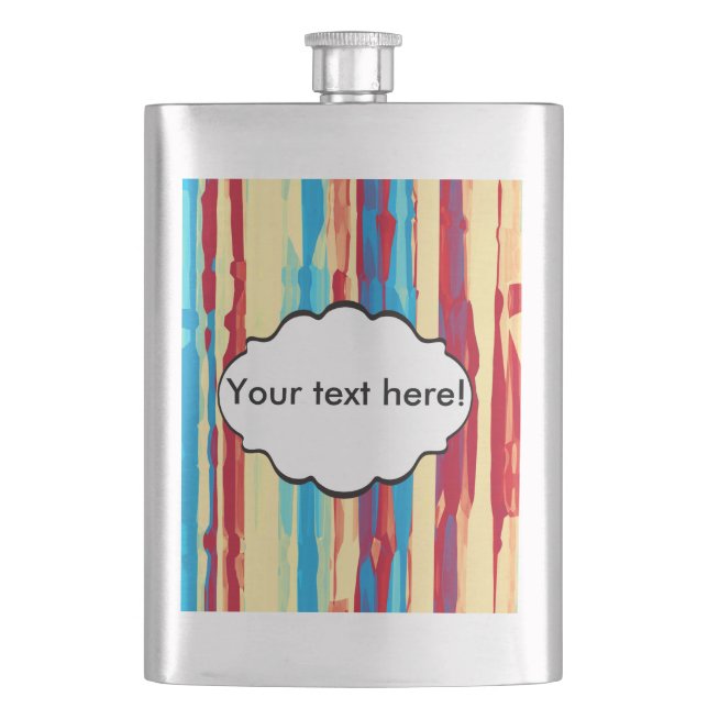 Watercolors texture hip flask (Front)
