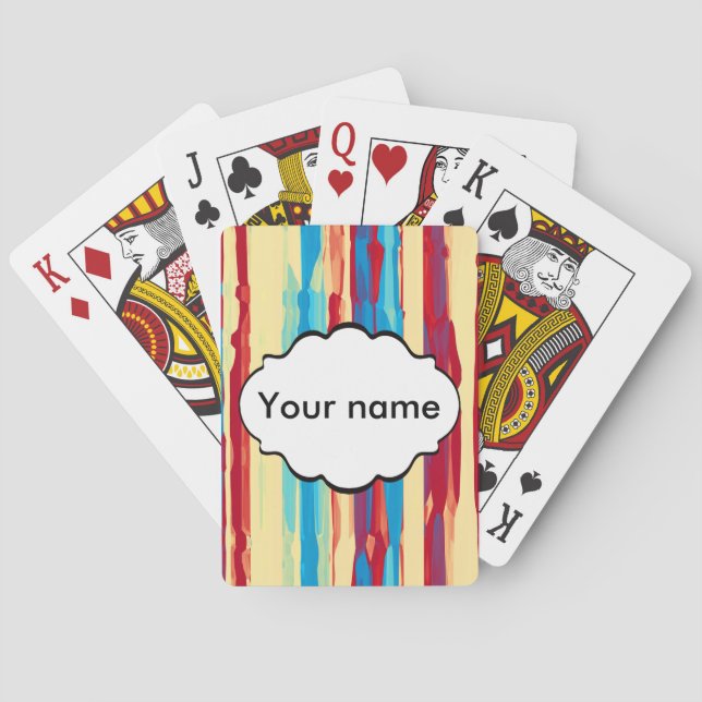 Watercolors texture playing cards (Back)