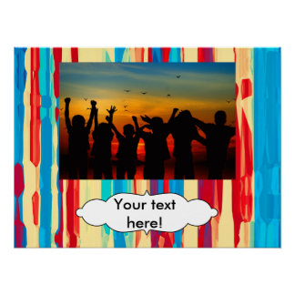 Watercolors texture poster