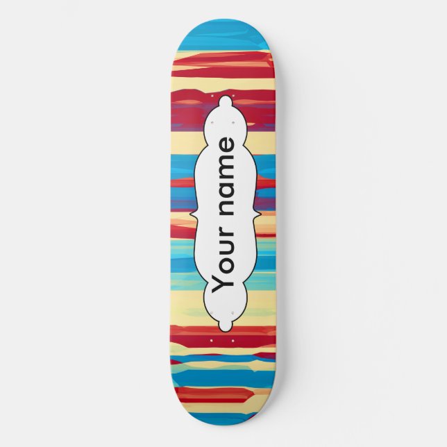 Watercolors texture skateboard (Front)