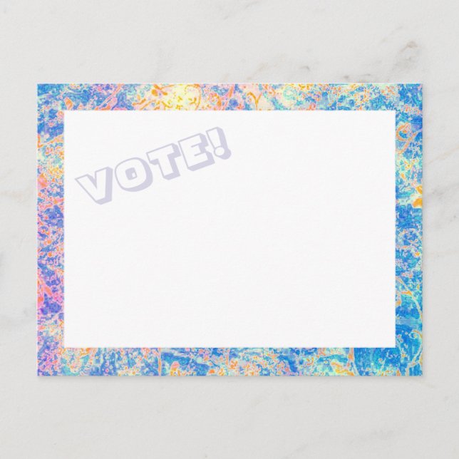 Watercolors VOTE! postcard (Front)