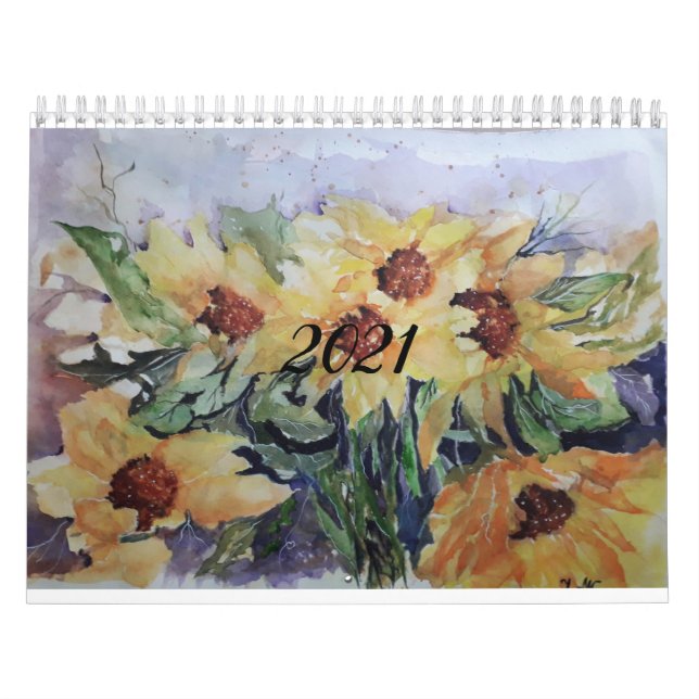 Watercolour 2021 calander calendar (Cover)